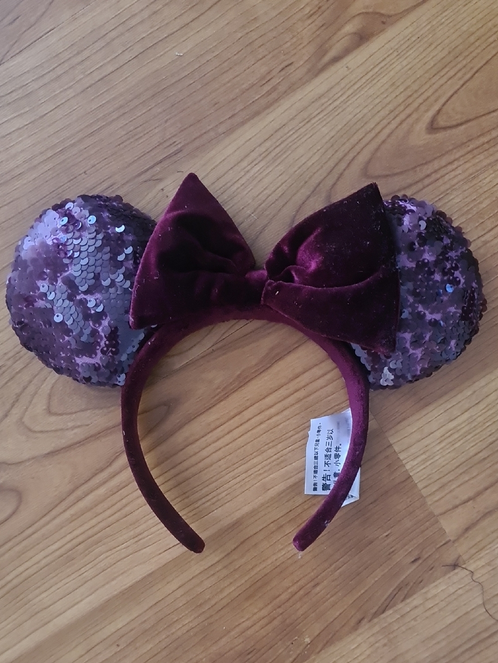 Burgundy Wine Red Minnie Mouse Ears